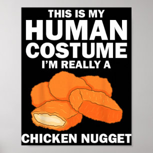 Funny Chicken Nugget Costume For Kids Fashion Nugg Poster