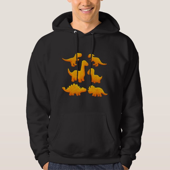 Funny Chicken Nugget Dino Art Dinosaur Chicken Nug Hoodie (Front)