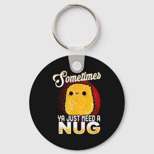 Funny Chicken Nugget Fast Food Costume Key Ring