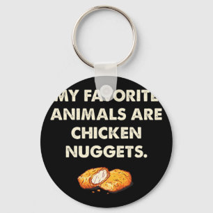 Funny Chicken Nugget Favourite Animal Gift Key Ring