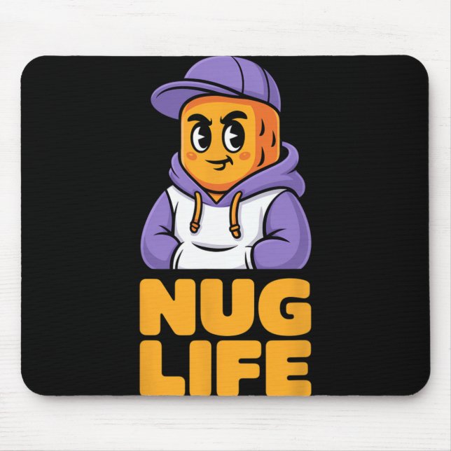 Funny Chicken Nuggets Loves Chicken Chicken Nugget Mouse Pad (Front)