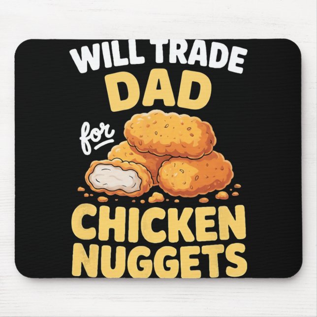 Funny Chicken Nuggets Loves Chicken Chicken Nugget Mouse Pad (Front)