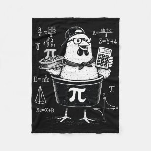 Funny Chicken Pot Holding Calculator Math Teacher  Fleece Blanket