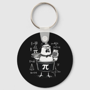 Funny Chicken Pot Holding Calculator Math Teacher  Key Ring