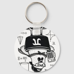 Funny Chicken Pot Holding Calculator Math Teacher  Key Ring