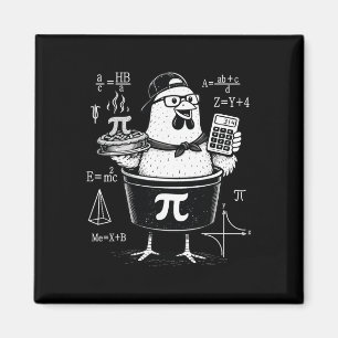 Funny Chicken Pot Holding Calculator Math Teacher Magnet