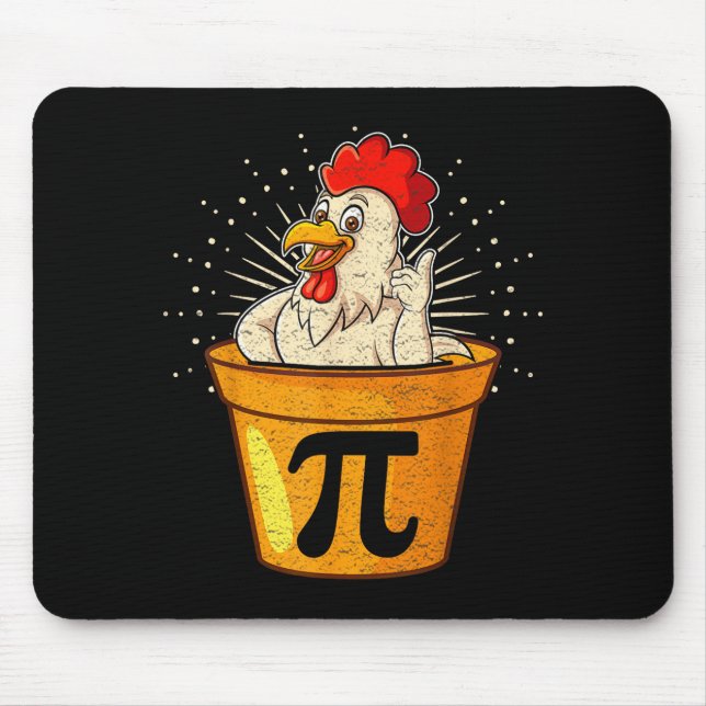 Funny chicken pot math joke for teachers students  mouse pad (Front)