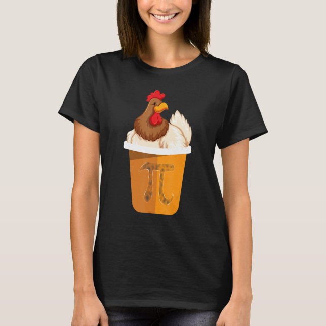 Funny Chicken Pot Pi Day 3 14 Math Teacher Men Wom T-Shirt (Front)
