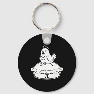 Funny Chicken Pot Pi Day Pie Math Lover 3.14 Men W Key Ring
