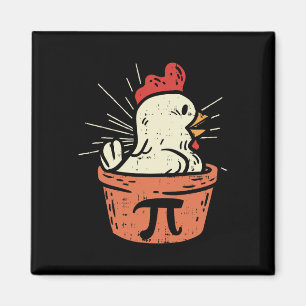 Funny Chicken Pot Pi Shirt Day Pie Math Lover Geek Magnet