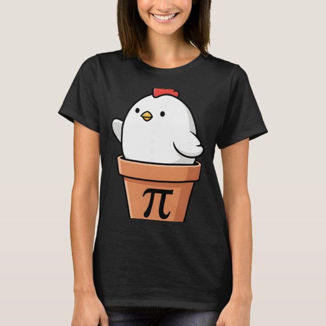 Funny Chicken Pot Pie 3,14 Pi Number Math Teacher  T-Shirt (Front)