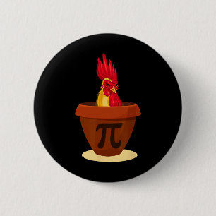 Funny Chicken Pot Pie - Chicken Pi Day 2019 Shirt  6 Cm Round Badge