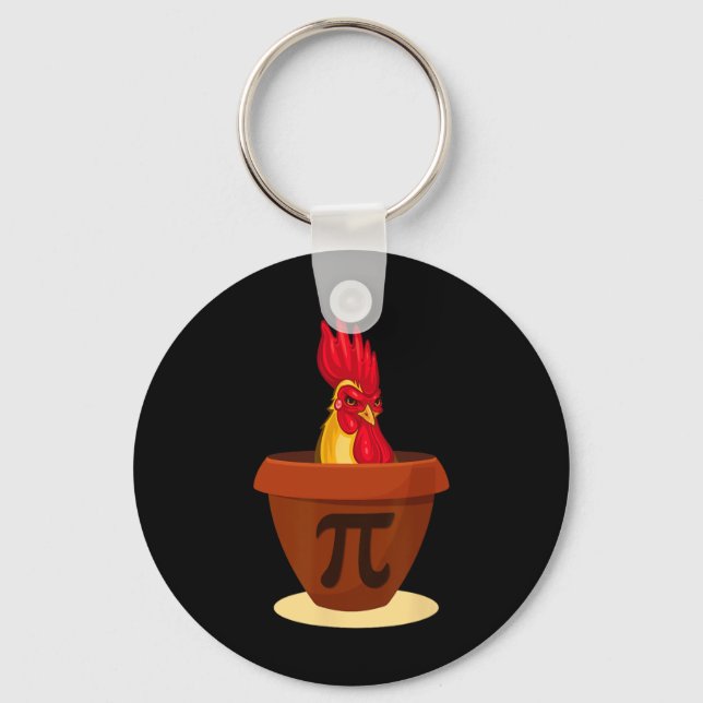 Funny Chicken Pot Pie - Chicken Pi Day 2019 Shirt  Key Ring (Front)