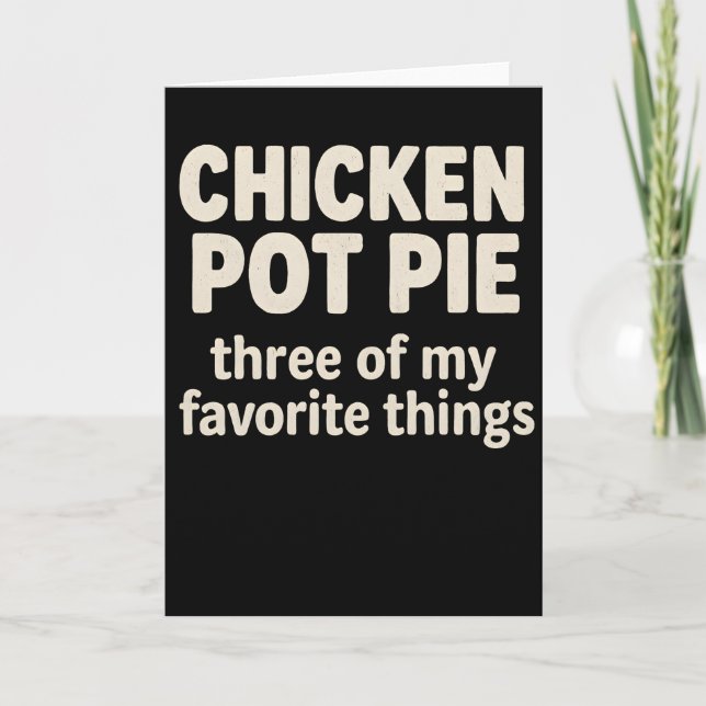 Funny Chicken Pot Pie Rustic Distressed Farm Card (Front)