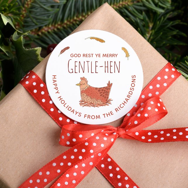 Funny Chicken Pun  Family Christmas Sticker (Creator Uploaded)