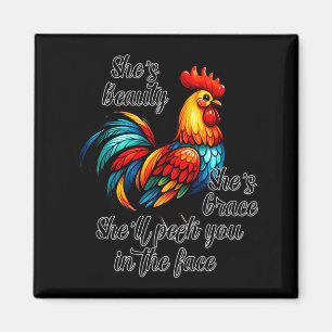 Funny Chicken Quote Magnet