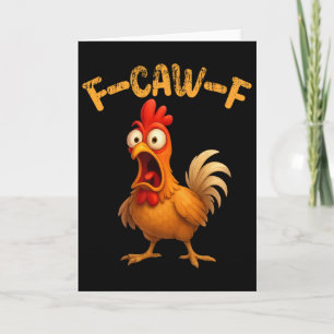 Funny Chicken Quote Rooster Animal Meme Humour Say Card
