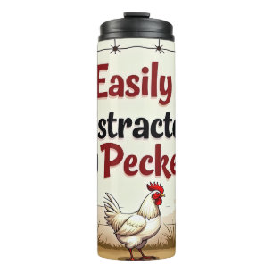 Funny Chicken Quotes Sayings Thermal Tumbler