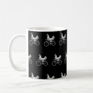 Funny Chicken Riding Bike Cyclist Cute Animal Love Coffee Mug