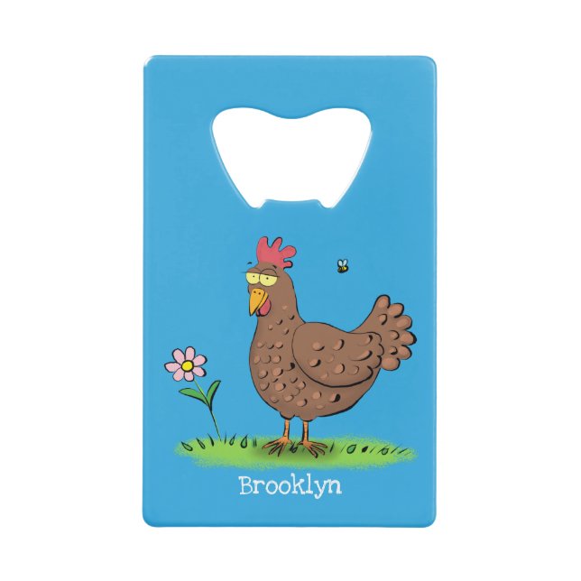 Funny chicken rustic whimsical cartoon (Front)