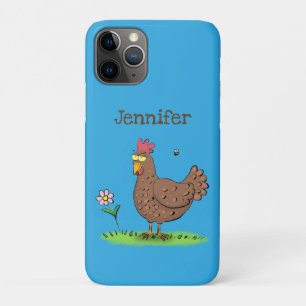 Funny chicken rustic whimsical cartoon Case-Mate iPhone case