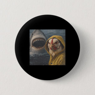 Funny Chicken Shark Attack Meme Vintage _1 6 Cm Round Badge