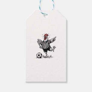 Funny Chicken Soccer Vintage Engraving Shirt_1 Gift Tags
