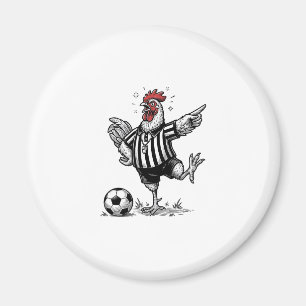 Funny Chicken Soccer Vintage Engraving Shirt_1 Magnet
