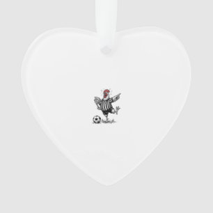 Funny Chicken Soccer Vintage Engraving Shirt_1 Ornament