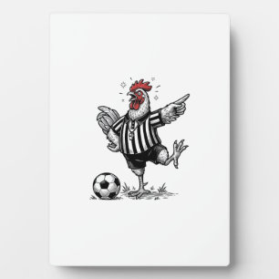 Funny Chicken Soccer Vintage Engraving Shirt_1 Plaque