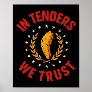 Funny Chicken Tender Food Humor Picky Eater No Sau Poster