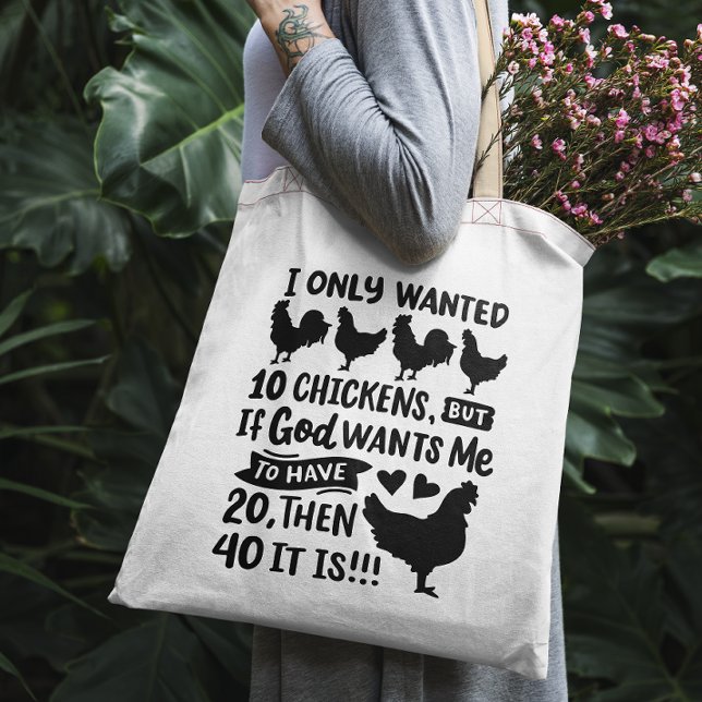 Funny Chicken Tote Bag (Creator Uploaded)