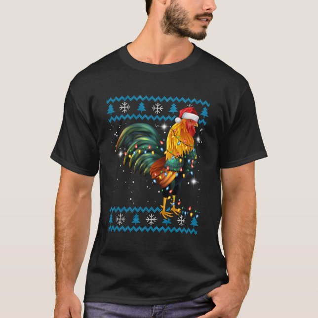 Funny Chicken Ugly Sweater Chicken Lover For Chris (Front)