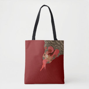 Funny Chicken Upside Down Tote Bag