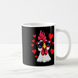 Funny Chicken Valentines Day Heart Chicken Couple  Coffee Mug