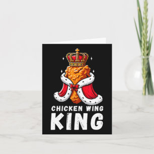 Funny Chicken Wing King Bbq Chicken Wing Graphic 1 Card