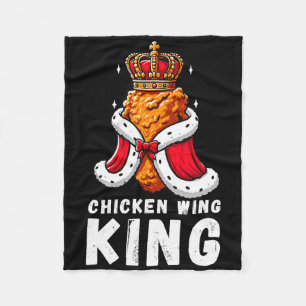 Funny Chicken Wing King Bbq Chicken Wing Graphic 1 Fleece Blanket