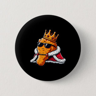 Funny Chicken Wing King Bbq Chicken Wing Graphic  6 Cm Round Badge