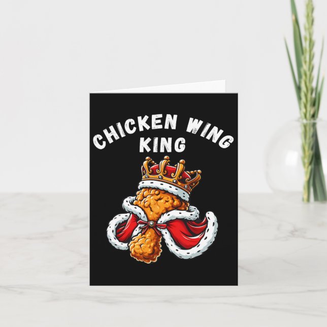 Funny Chicken Wing King Bbq Chicken Wing Graphic  Card (Front)