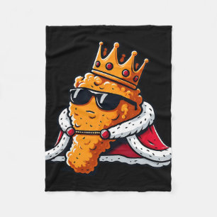 Funny Chicken Wing King Bbq Chicken Wing Graphic Fleece Blanket