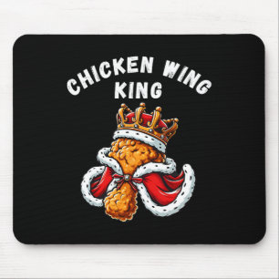 Funny Chicken Wing King Bbq Chicken Wing Graphic  Mouse Pad
