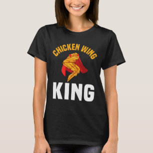 Funny Chicken Wing King Design Fast Food Men T-Shirt