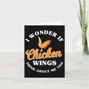 Funny Chicken Wings Saying Hot Wing Fast Food  Card