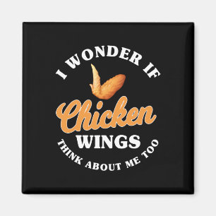 Funny Chicken Wings Saying Hot Wing Fast Food  Magnet