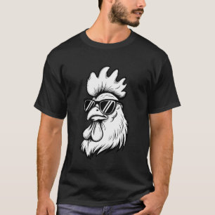 Funny Chicken With Sunglasses Chicken Farm Animals T-Shirt