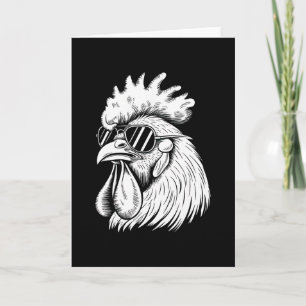 Funny Chicken With Sungles Chicken Farm Poultry Lo Card