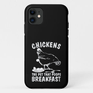 Funny Chickens Pet Poop Breakfast Backyard Farmer Case-Mate iPhone Case
