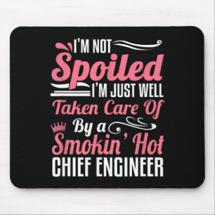 Funny Chief Engineer Wife Girlfriend Maritime Vale Mouse Pad