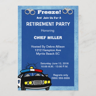 Funny Chief of Police Retirement Invitation