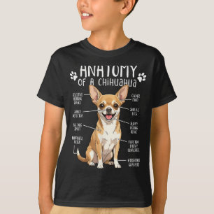 Funny Chihuahua Anatomy Of A Chihuahua Dog Owner P T-Shirt